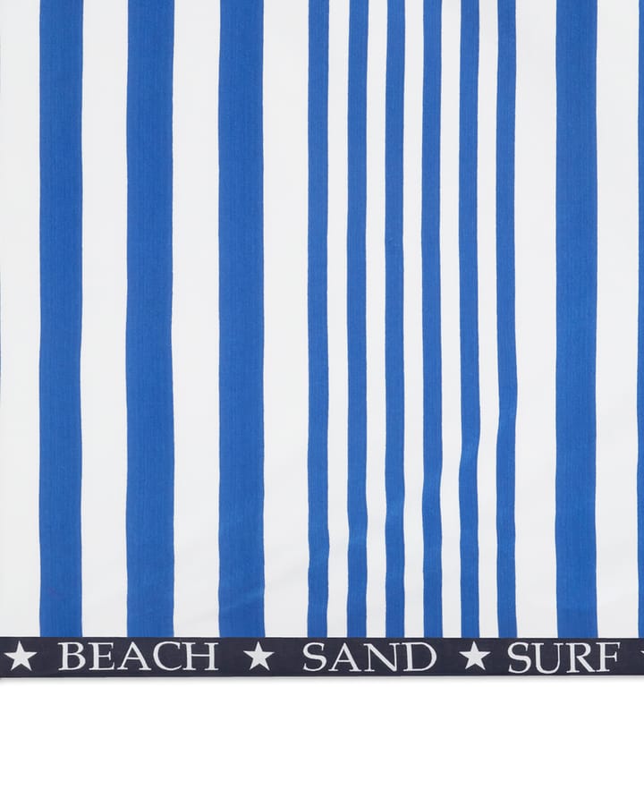 Striped Family ręcznik plażowy 200x180 cm, Niebieski-biały Lexington