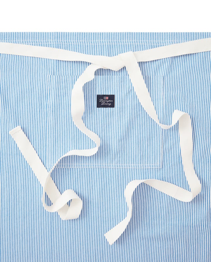 Striped Oxford BBQ fartuch 85x80 cm, Niebieski-biały Lexington