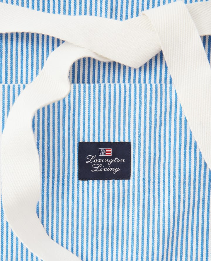 Striped Oxford BBQ fartuch 85x80 cm, Niebieski-biały Lexington