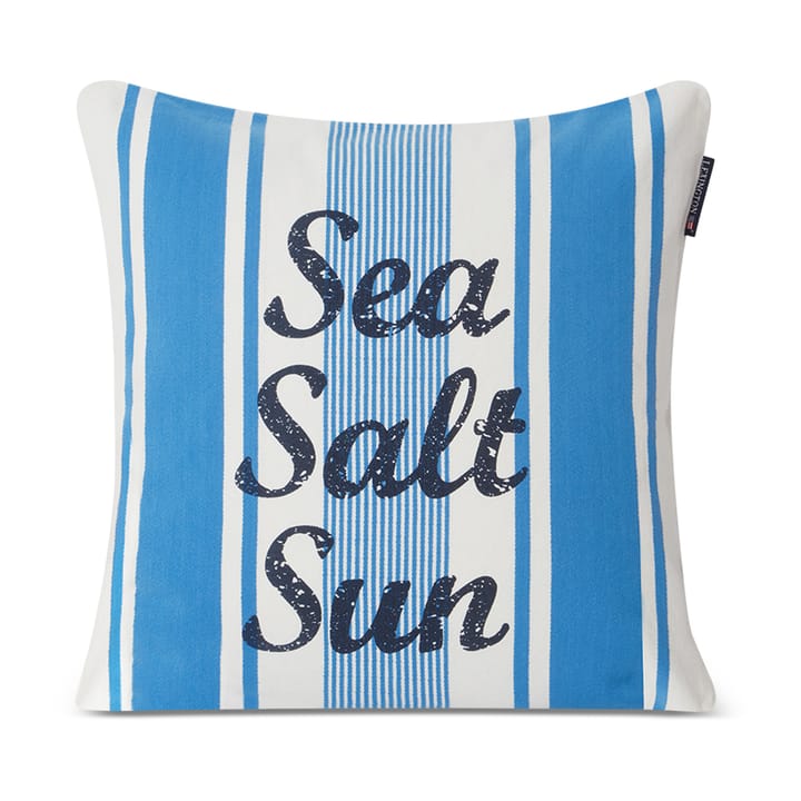 Striped Sea Salt Sun poszewka na poduszkę 50x50 cm - Niebieski-biały - Lexington