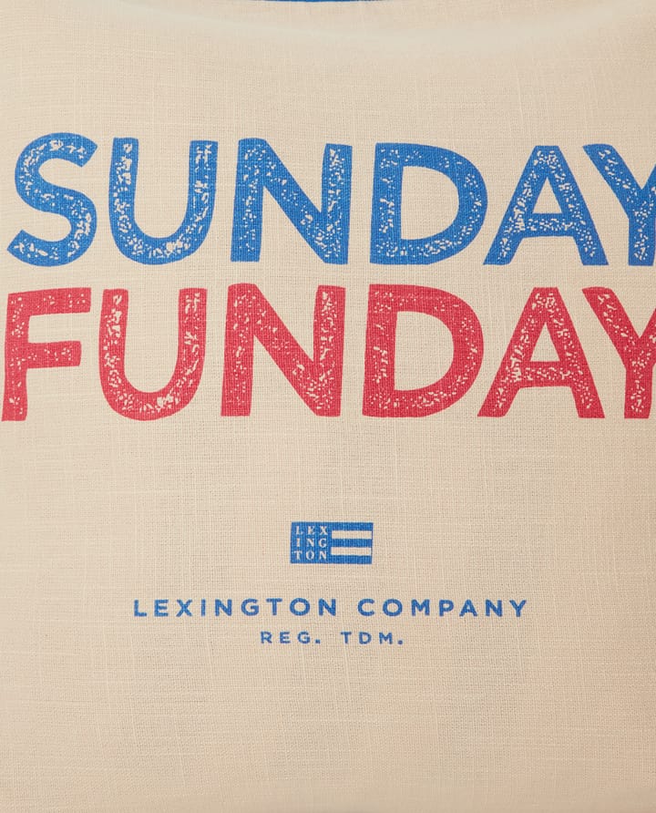 Sunday Funday Printed poszewka na poduszkę 50x50 cm, Beżowy-niebieski-różowy Lexington