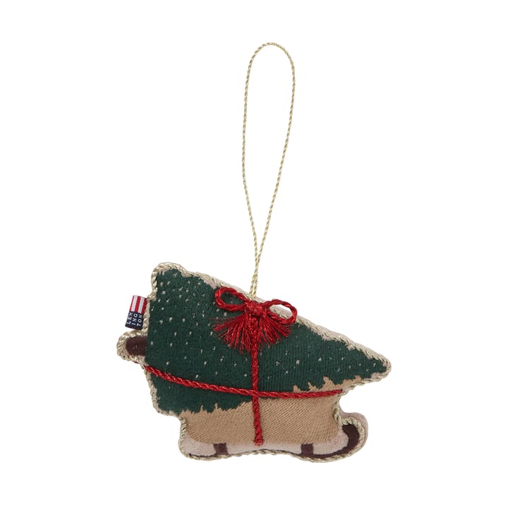 Zawieszka świąteczna Dog Sleigh z ekologicznej bawełny - Multi - Lexington