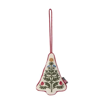 Zawieszka świąteczna Tree z aksamitu z bawełny organicznej - Multi, 9x13x3 cm - Lexington