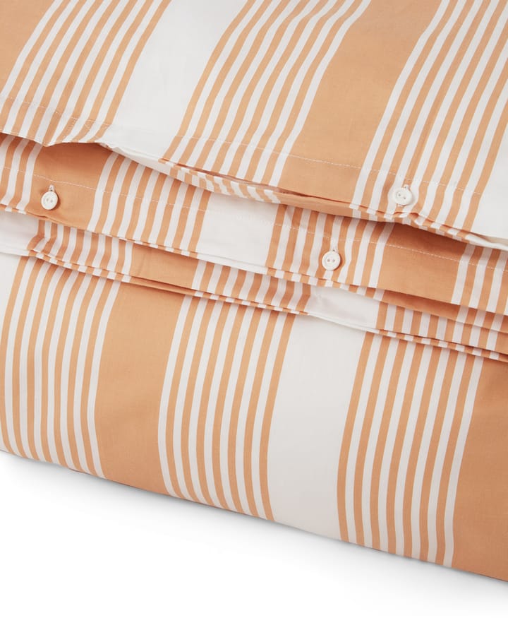 Zestaw pościeli Striped Cotton Sateen 150x210 cm, Beżowy-biały Lexington