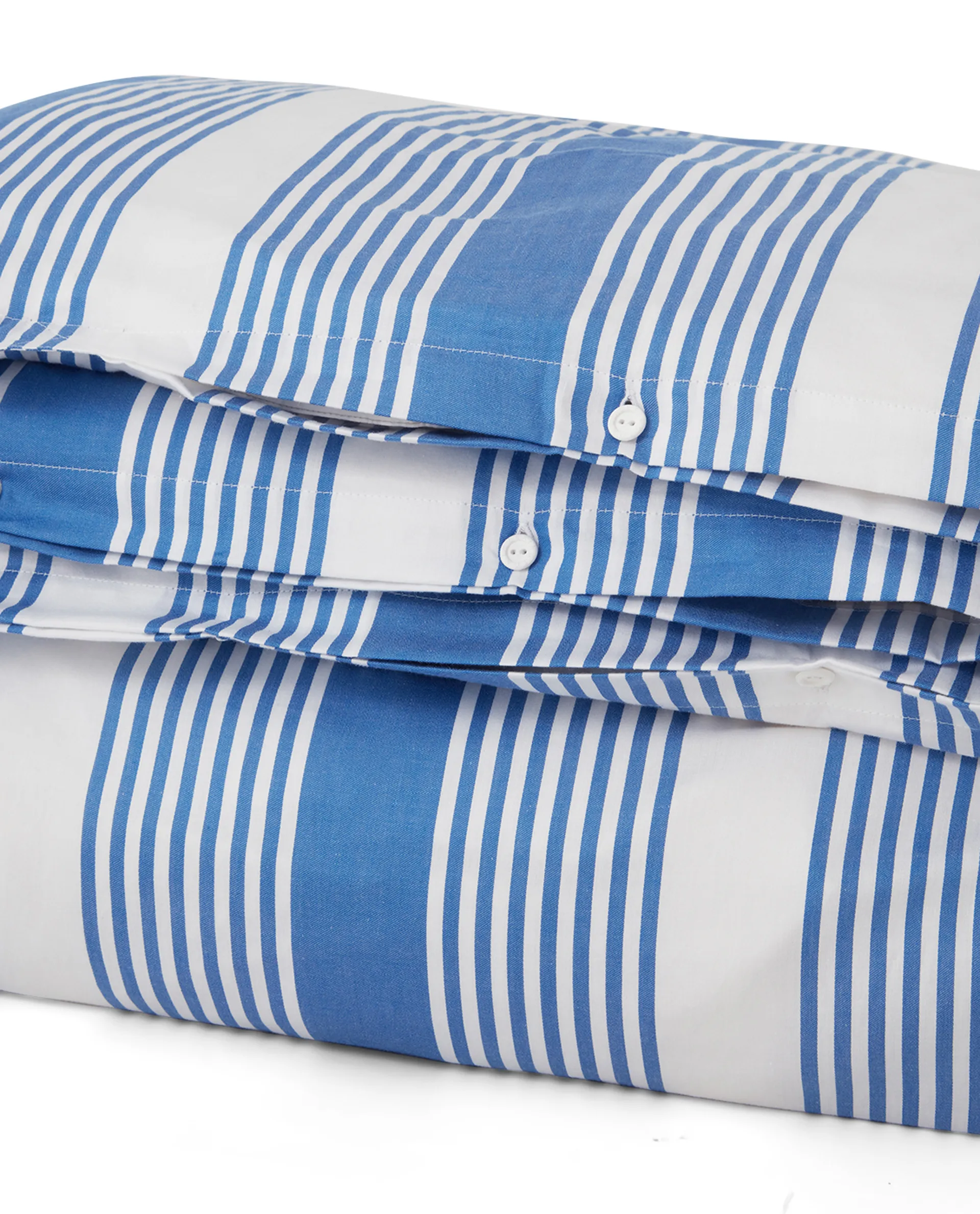 Zestaw pościeli Striped Cotton Sateen 150x210 cm, Niebieski-biały Lexington