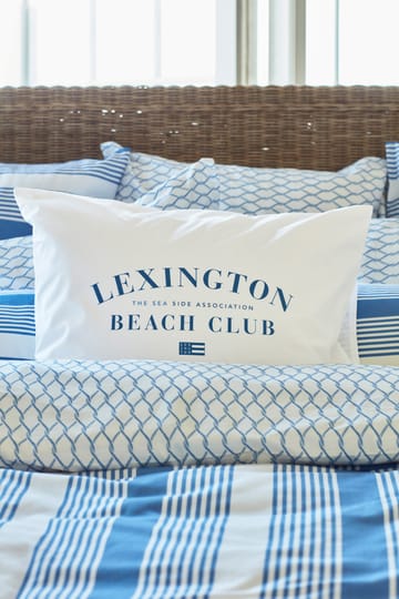 Zestaw pościeli Striped Cotton Sateen 150x210 cm - Niebieski-biały - Lexington