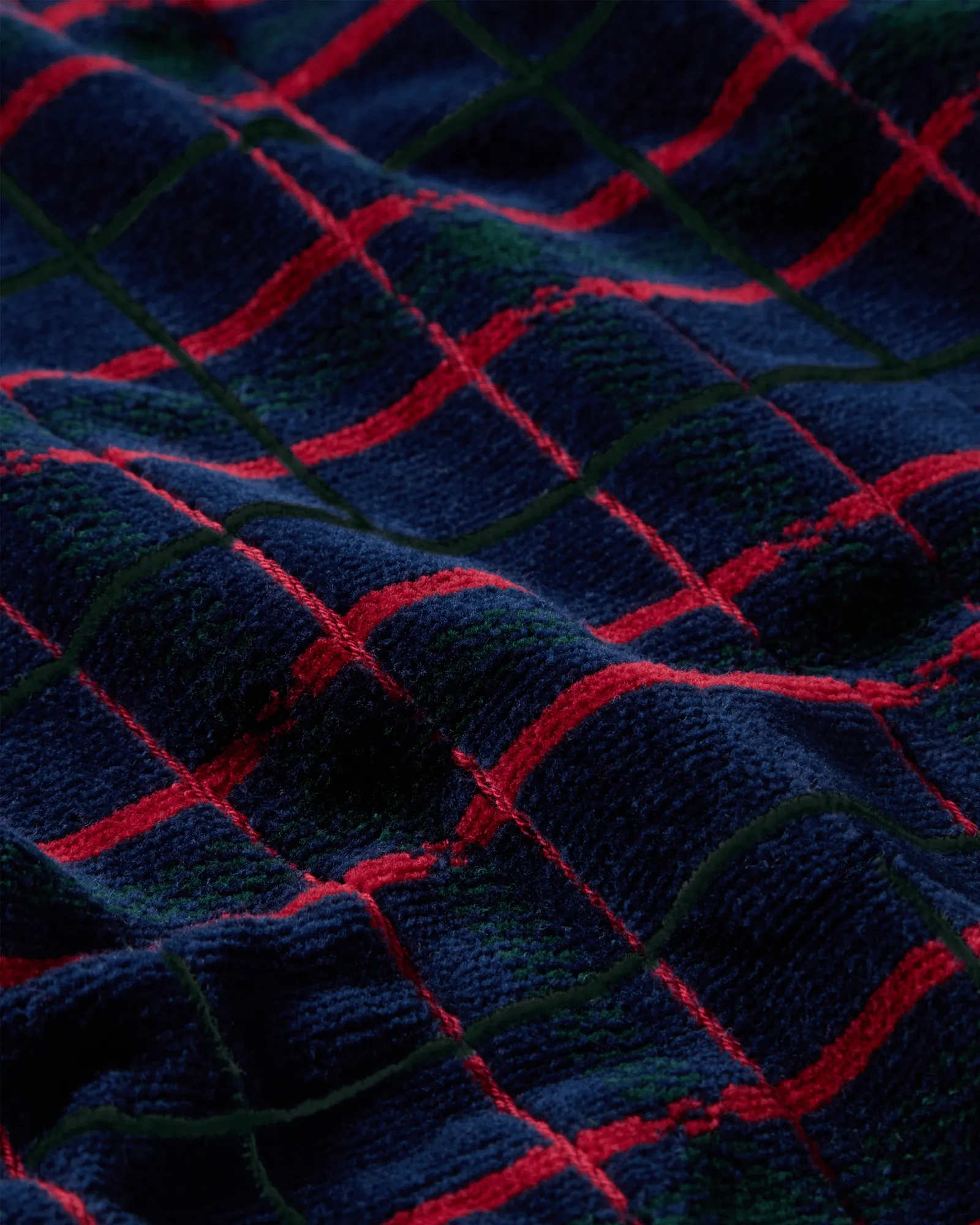 Zestaw ręczników Lexington checked, 4 części, Navy-green, 2 szt. 50x70 cm, 2 szt. 70x30 cm Lexington