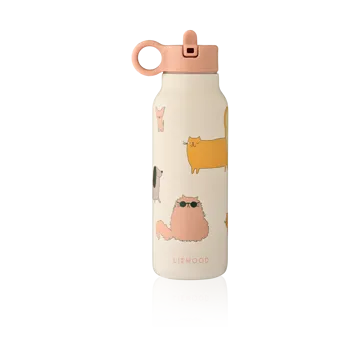 Butelka na wodę Falk 350 ml - Cats and Dogs-Sandy - Liewood