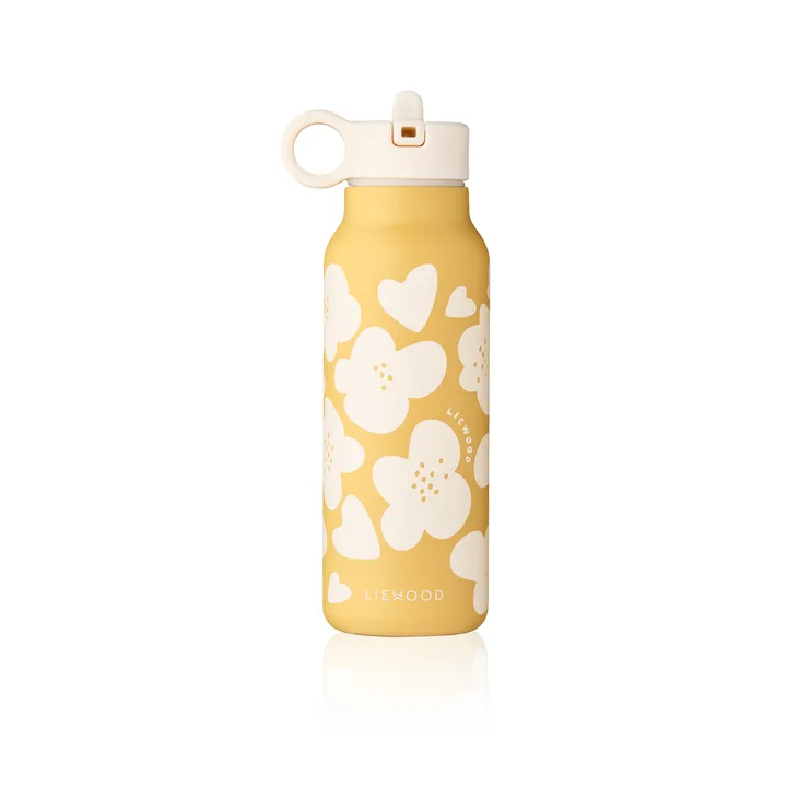 Butelka na wodę Falk 350 ml - Flower-lemon yellow - Liewood