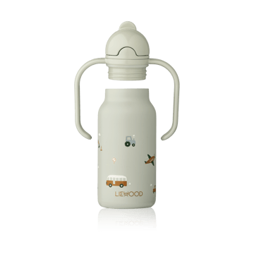 Butelka na wodę Kimmie 250 ml - Vehicles-Dove blue - Liewood