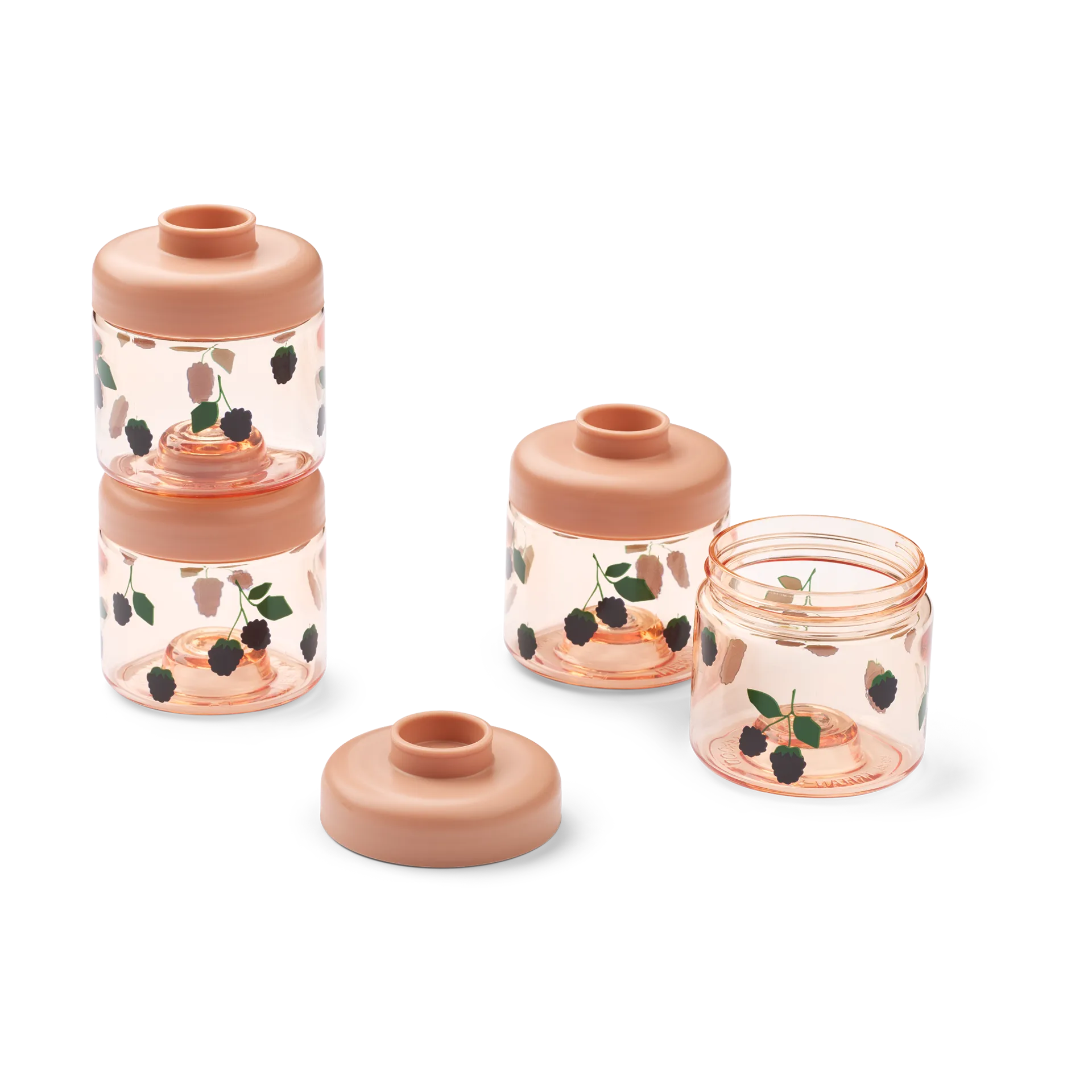Dominique pojemniki na żywność dla dzieci 100 ml, zestaw 4 szt., Berry-Pale Tuscany Liewood