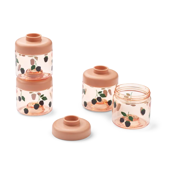 Dominique pojemniki na żywność dla dzieci 100 ml, zestaw 4 szt. - Berry-Pale Tuscany - Liewood