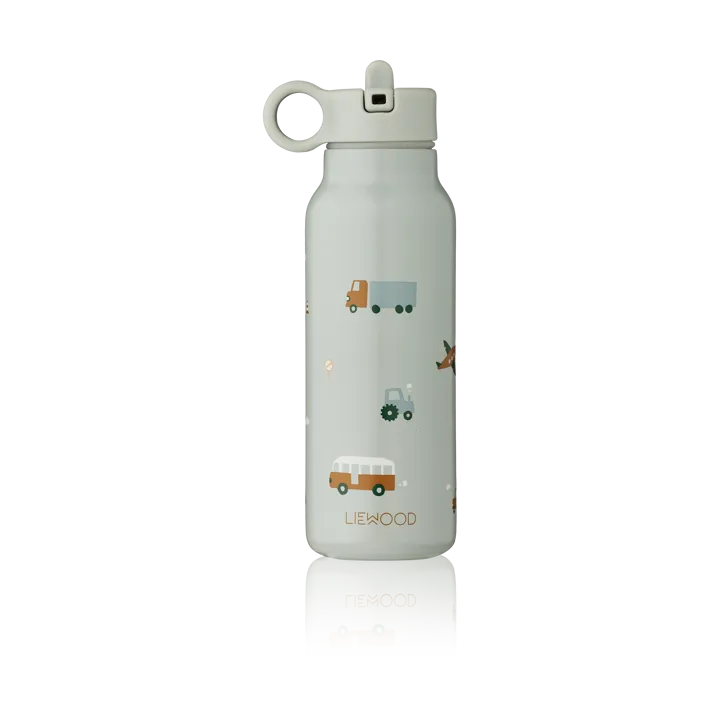 Falk butelka na wodę 350 ml - Vehicles-dove blue mix - Liewood