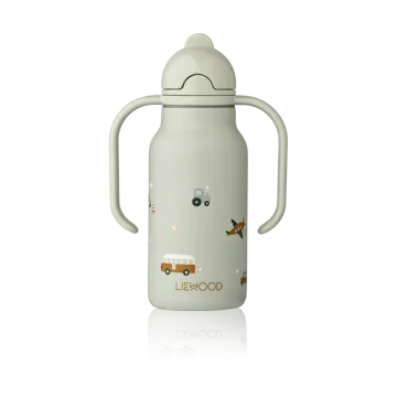 Kimmie butelka na wodę 250 ml - Vehicles-Dove blue - Liewood
