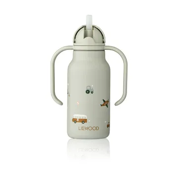 Kimmie butelka na wodę 250 ml - Vehicles-Dove blue - Liewood