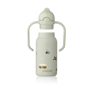 Kimmie butelka na wodę 250 ml - Vehicles-Dove blue - Liewood