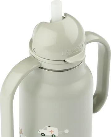 Kimmie butelka na wodę 250 ml - Vehicles-Dove blue - Liewood