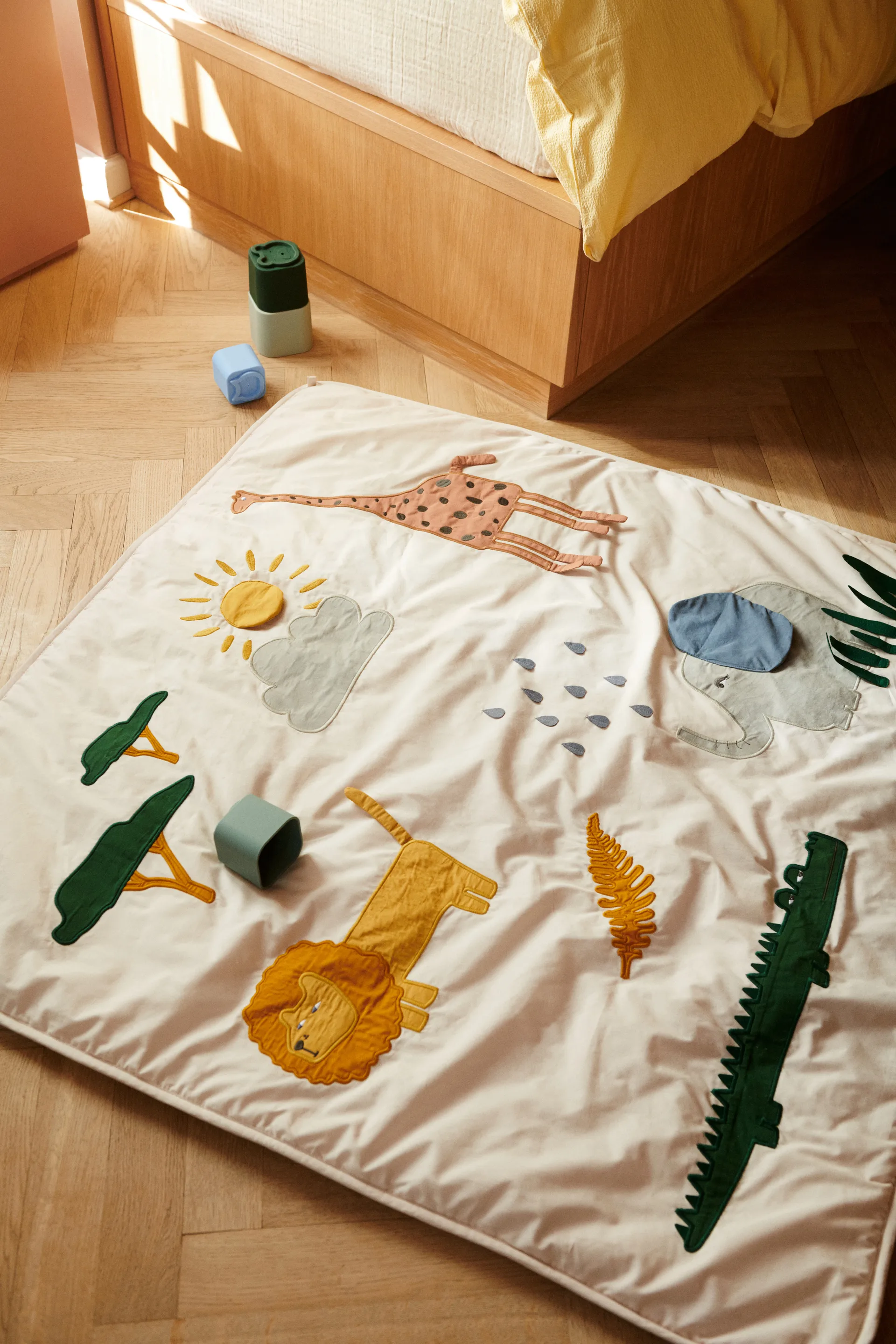 Koc Glenn 110x110 cm, Safari sandy mix Liewood