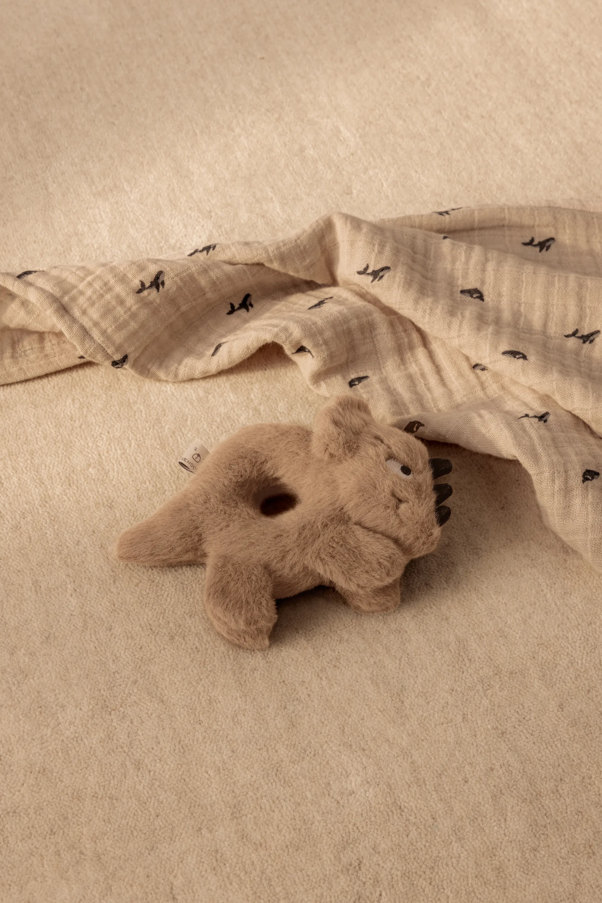 Koc muślinowy Lewis 65x65 cm, 2-pak, Mini whale-Sandy Liewood
