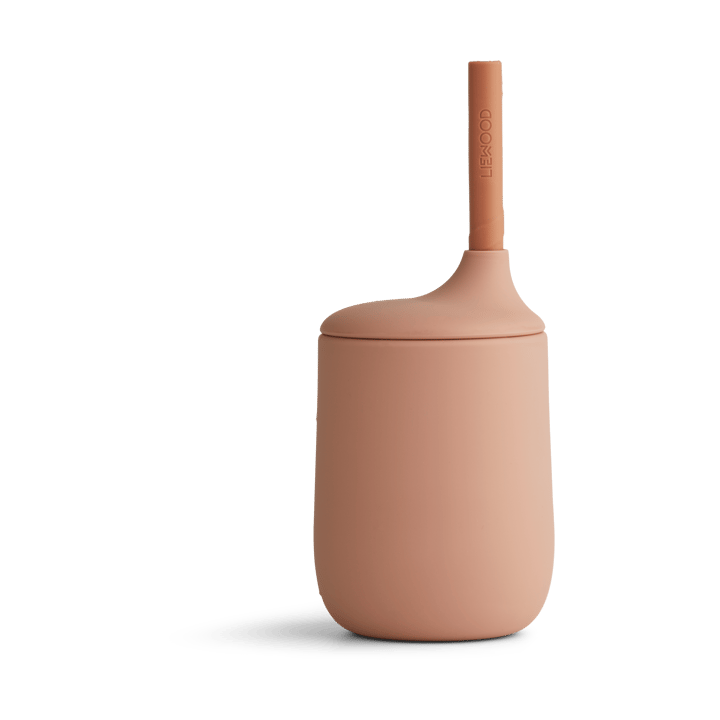 Kubek niekapek ze słomką Ellis sippy cup 23 cl - Dark rose-terracotta mix - Liewood