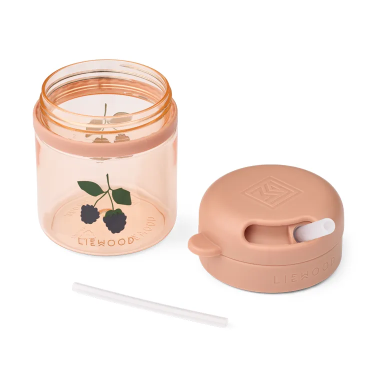 Kubek ze słomką Pavia 280 ml, Berry-Pale Tuscany Liewood