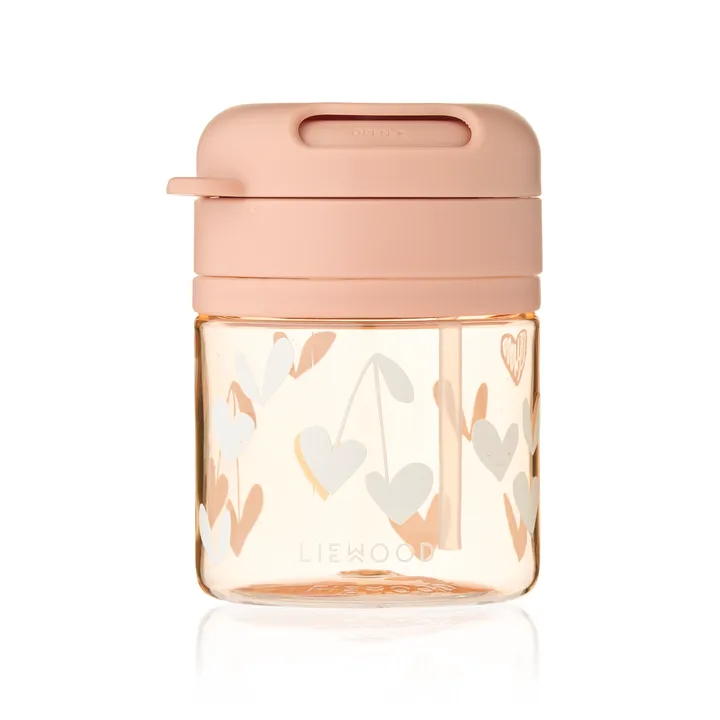 Kubek ze słomką Pavia 280 ml - Sweethearts-pale tuscany - Liewood