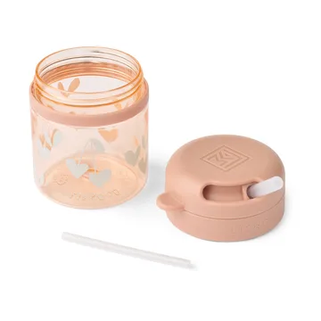 Kubek ze słomką Pavia 280 ml - Sweethearts-pale tuscany - Liewood