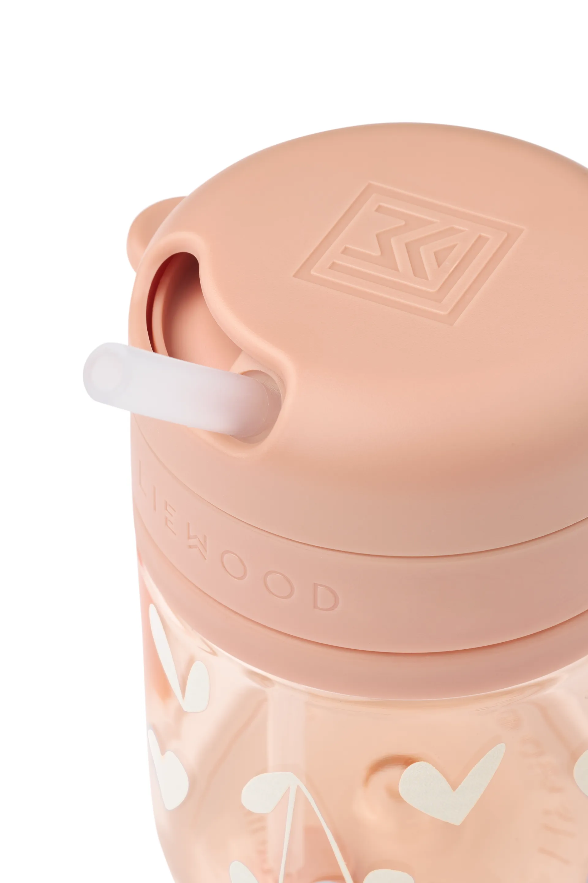 Kubek ze słomką Pavia, Sweethearts - pale tuscany, 280 ml Liewood