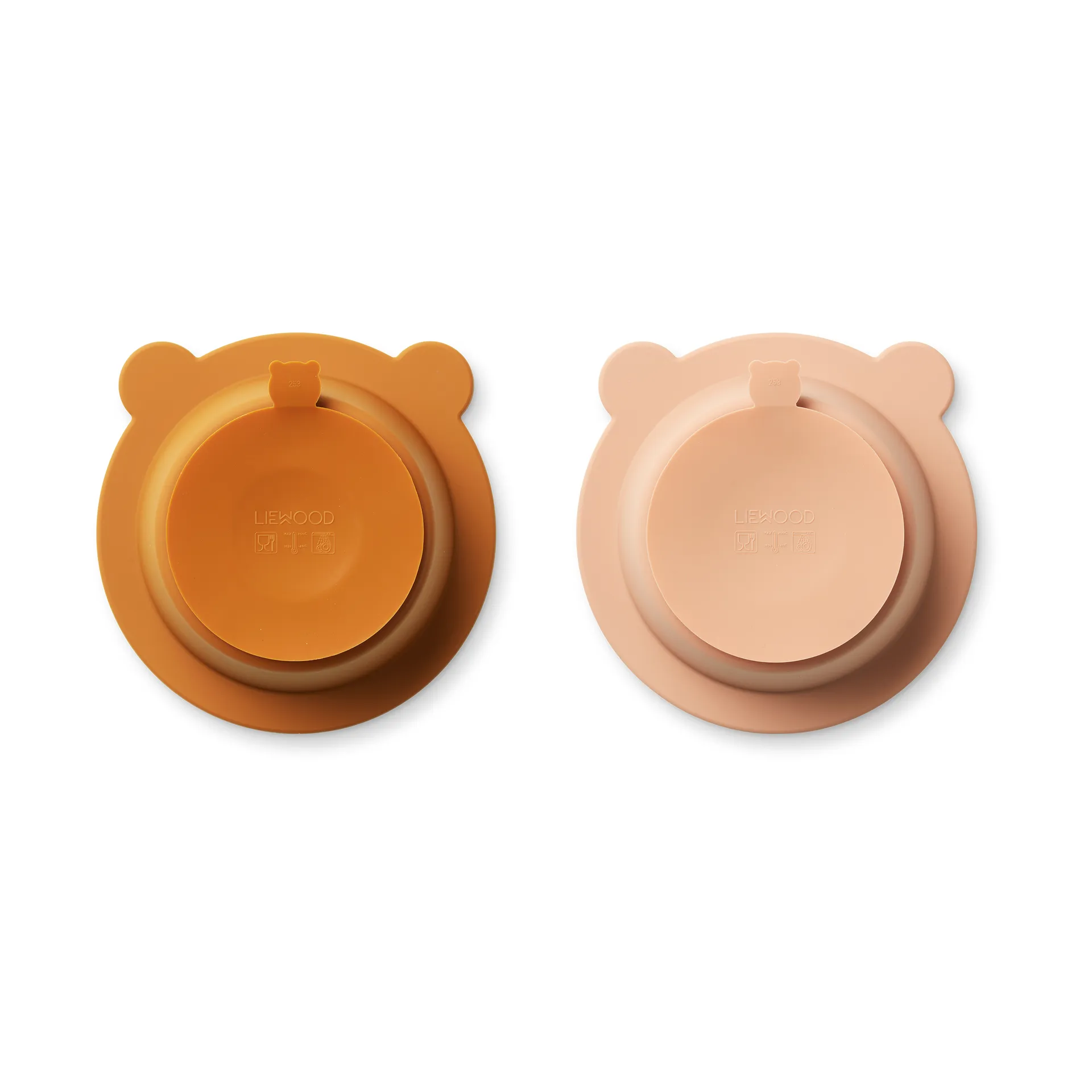 Miska z przyssawką Peony Ø16 cm 2 części, Mustard-tuscany rose mix Liewood