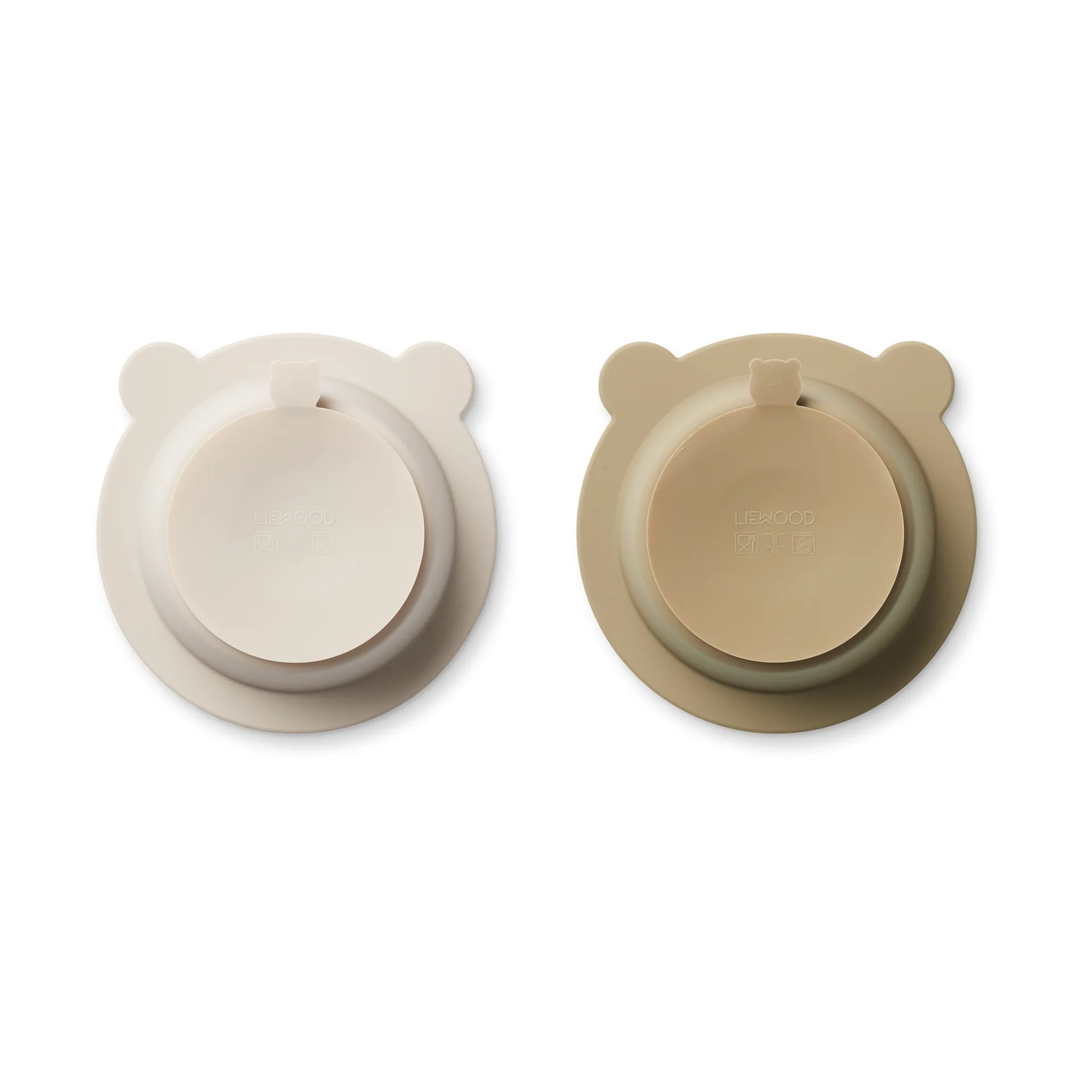 Miska z przyssawką Peony Ø16 cm 2 części, Sandy-Oat Liewood