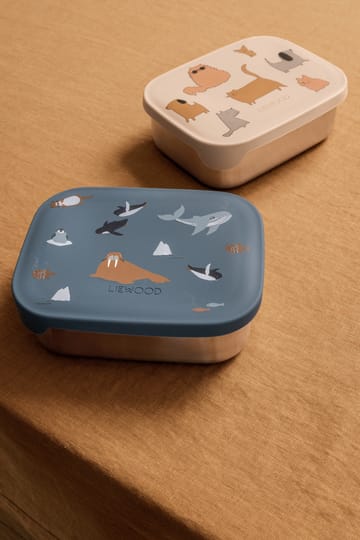 Pojemnik na lunch Arthur 13,5x17 cm - Arctic Sea-Ocean view - Liewood