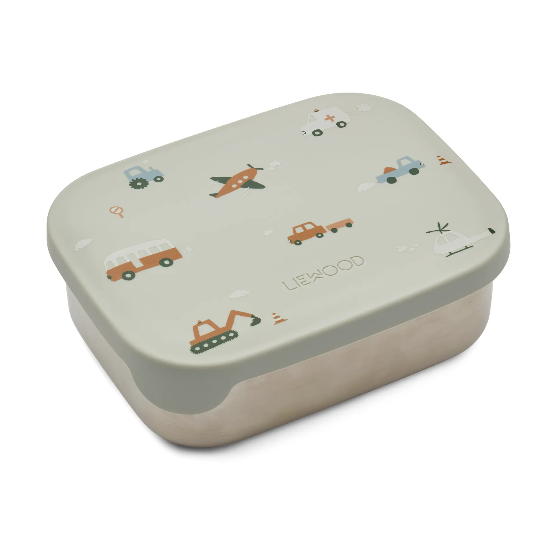 Pojemnik na lunch Arthur 13,5x17 cm, Vehicles-dove blue mix Liewood