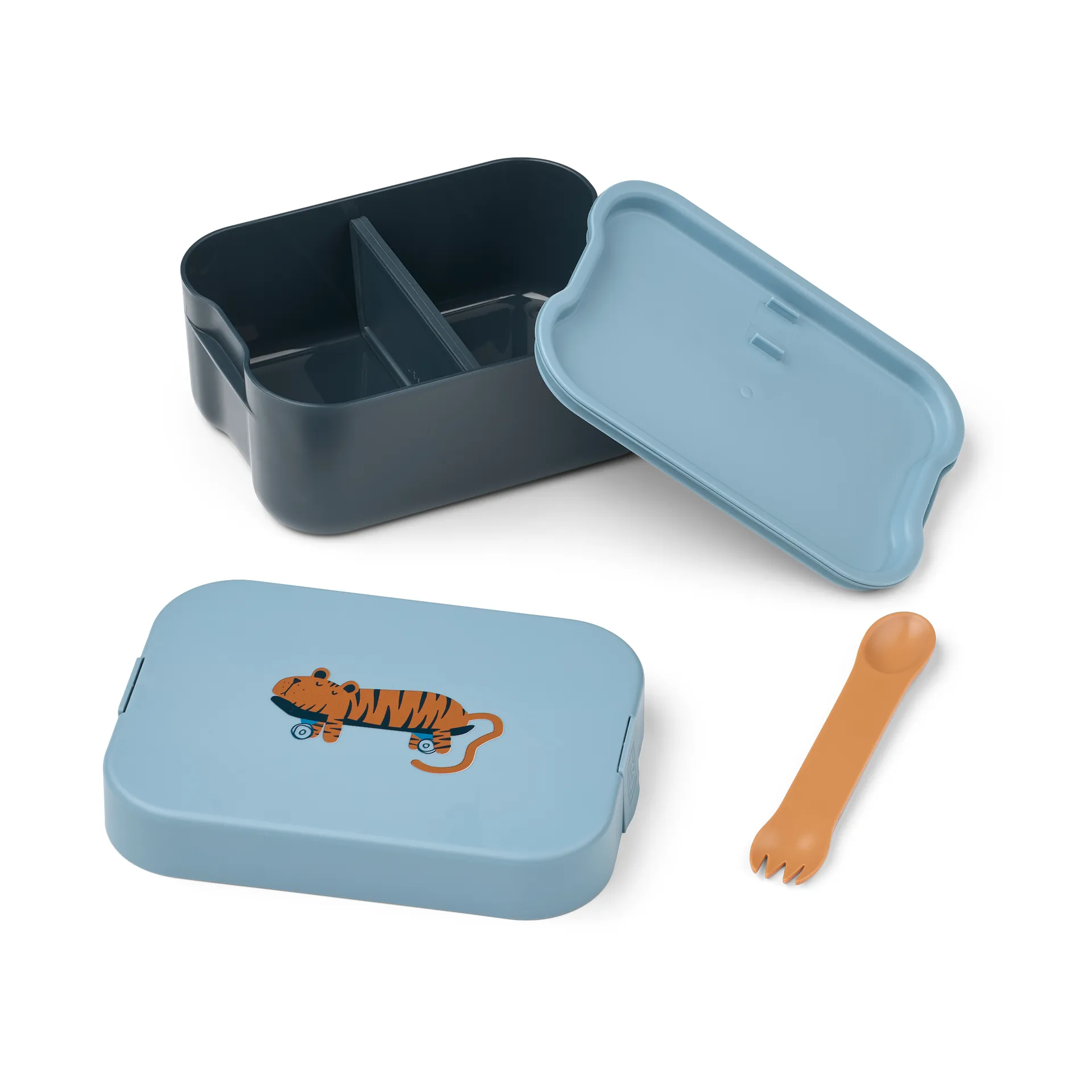Pojemnik na lunch Kamil 19,7×14,1 cm, Tiger-beach blue Liewood