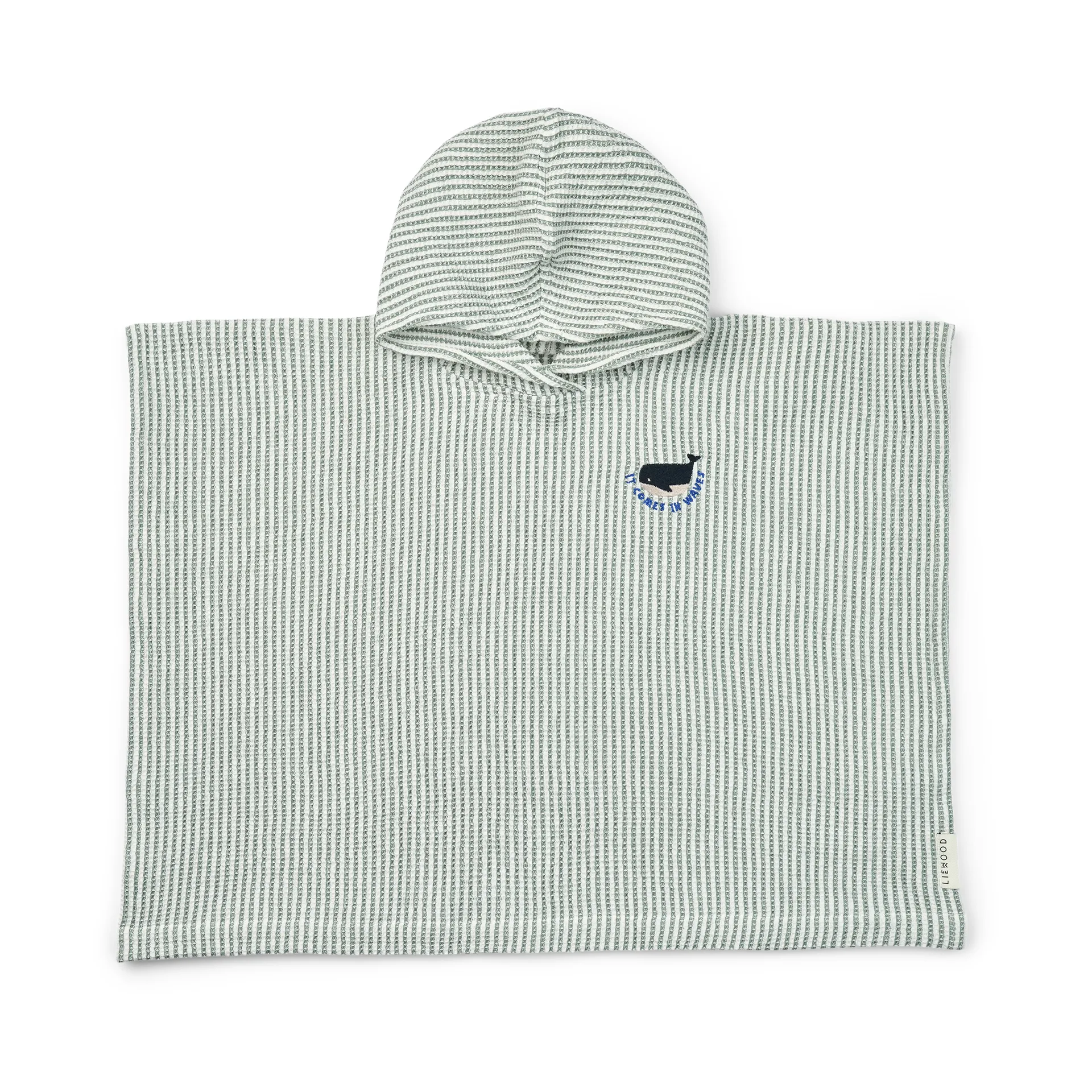 Ponczo kąpielowe Paco, peppermint creme de la creme stripe, 1–2 lata Liewood