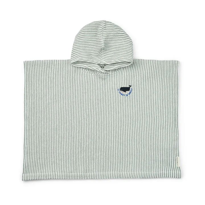 Ponczo kąpielowe Paco, peppermint creme de la creme stripe - 1–2 lata - Liewood