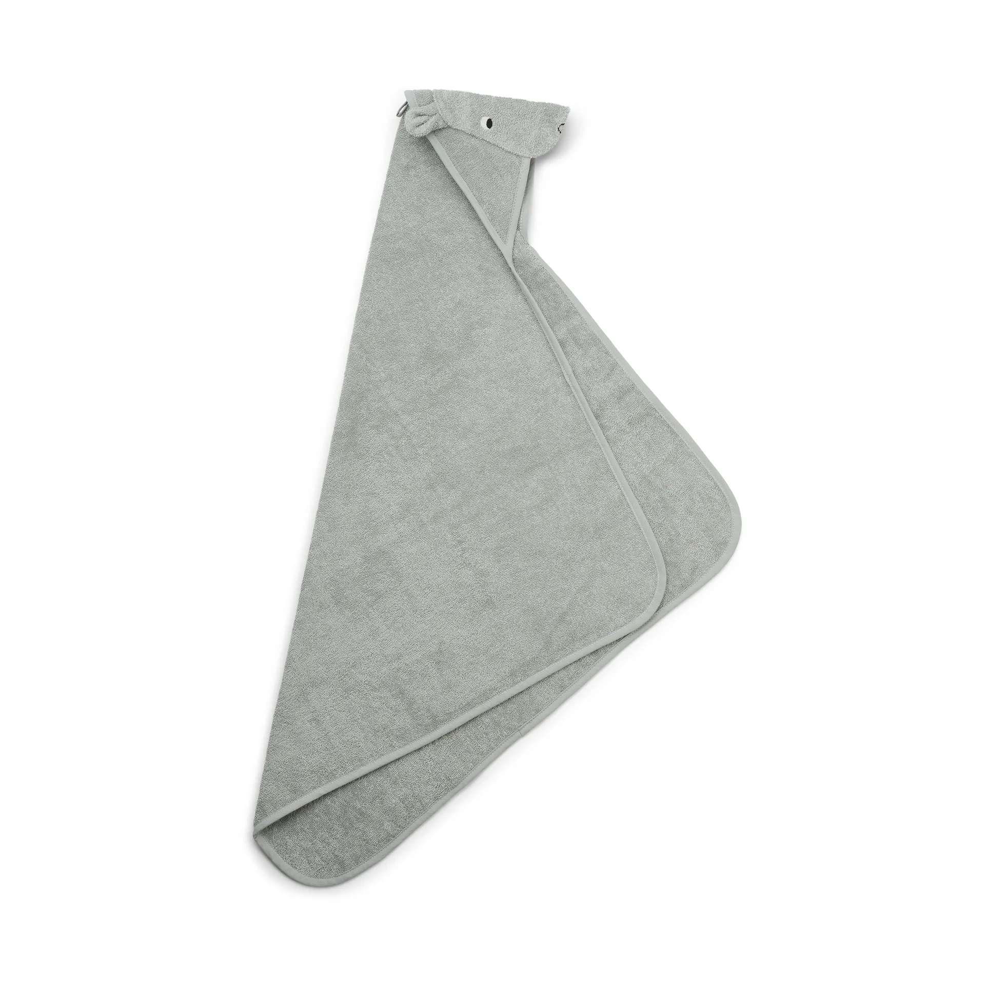 Ręcznik z kapturem Albert 70x70 cm, Hippo dove blue Liewood