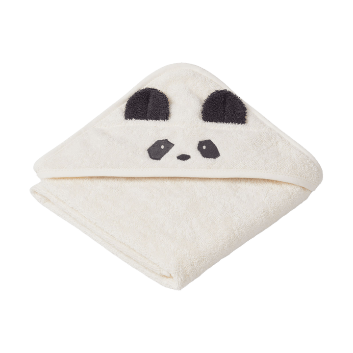 Ręcznik z kapturem Albert 70x70 cm - Panda creme de la creme - Liewood