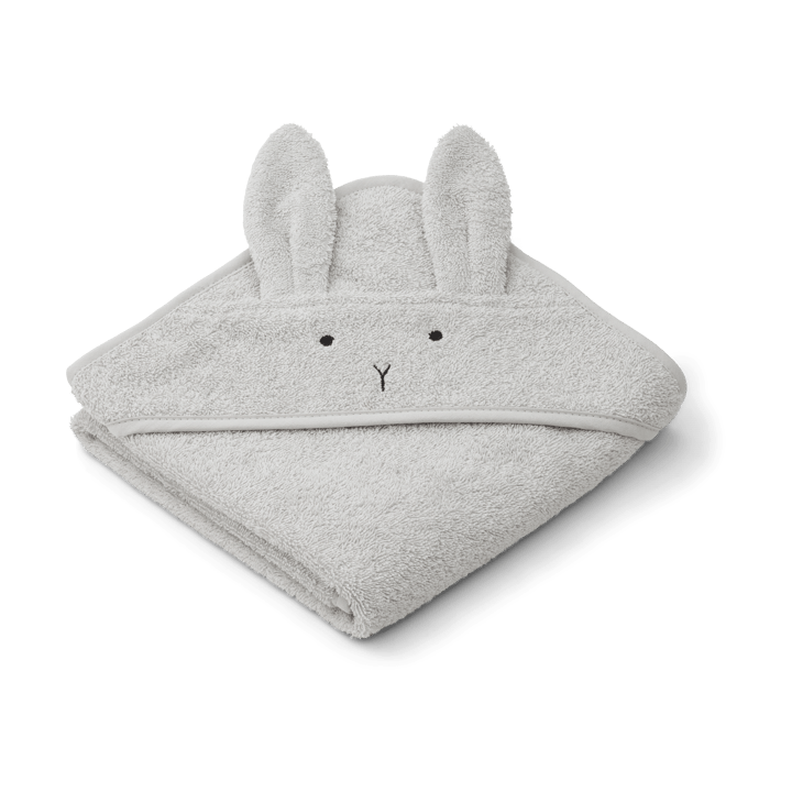 Ręcznik z kapturem Albert 70x70 cm - Rabbit dumbo grey - Liewood