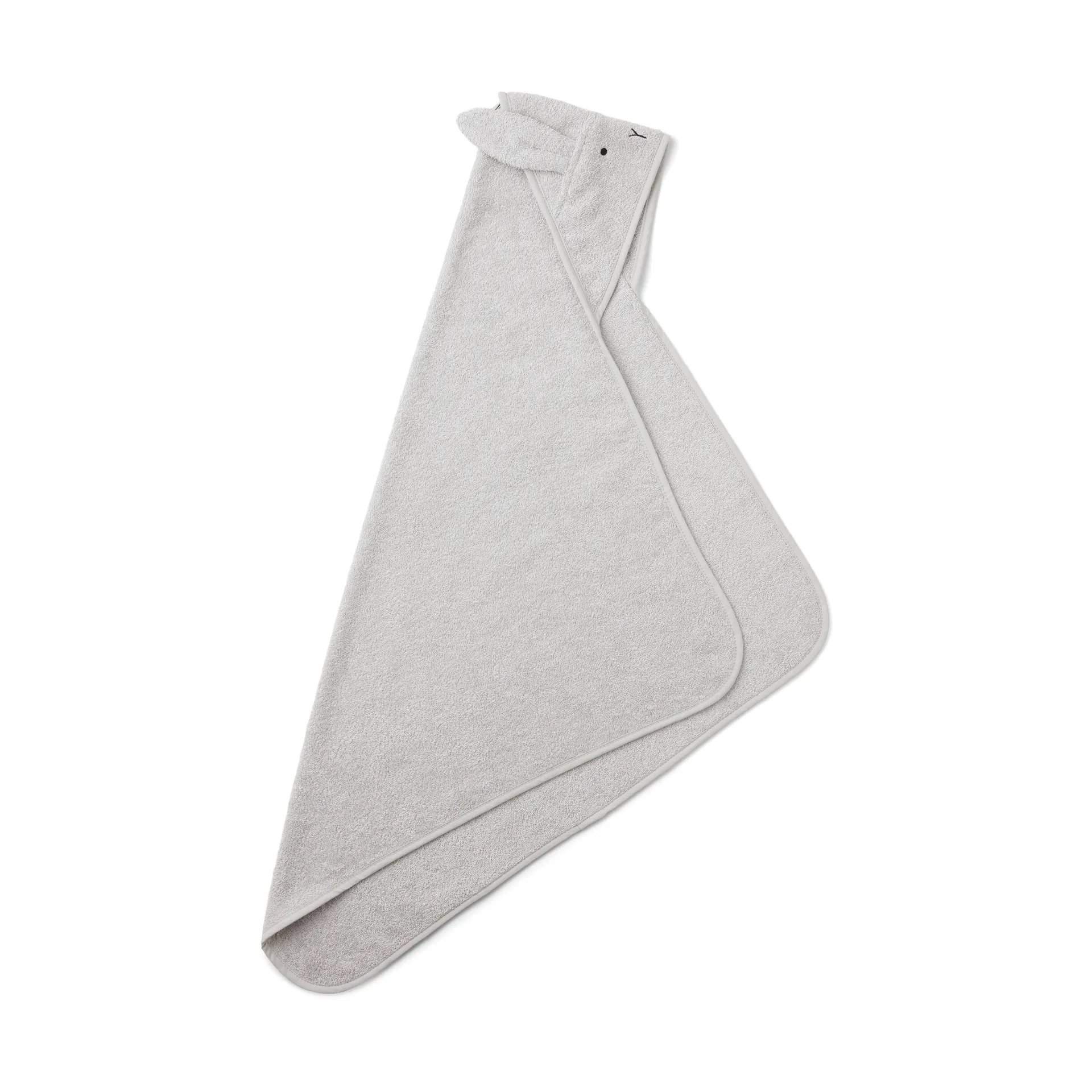 Ręcznik z kapturem Albert 70x70 cm, Rabbit dumbo grey Liewood