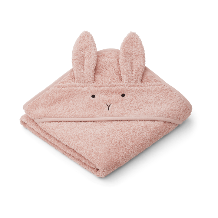Ręcznik z kapturem Albert 70x70 cm - Rabbit rose - Liewood