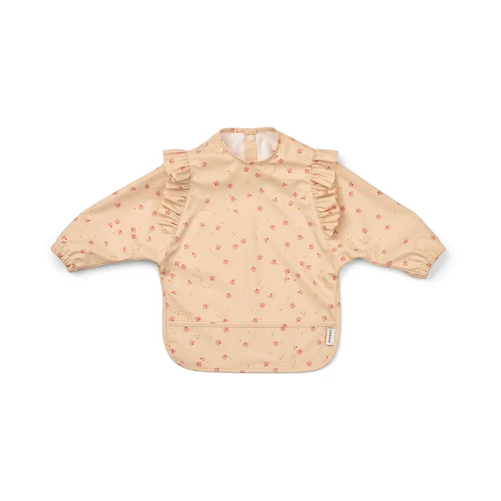 Śliniak Merle z falbanką i rękawem - Mini Butterfly-apple blossom - Liewood