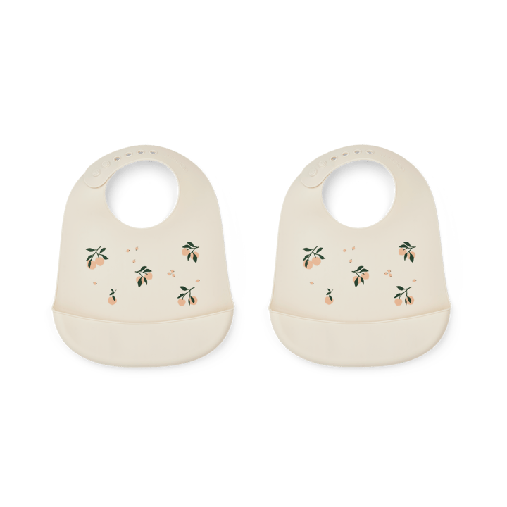 Śliniak silikonowy Tilda 2 szt. - Peach-Sea shell mix - Liewood