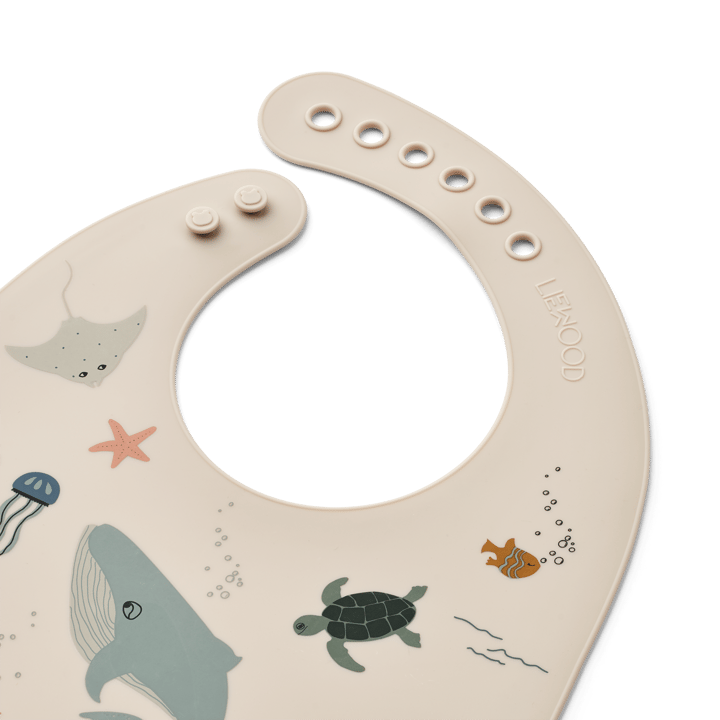 Śliniak silikonowy Tilda 2 szt., Sea creature-Sandy Liewood