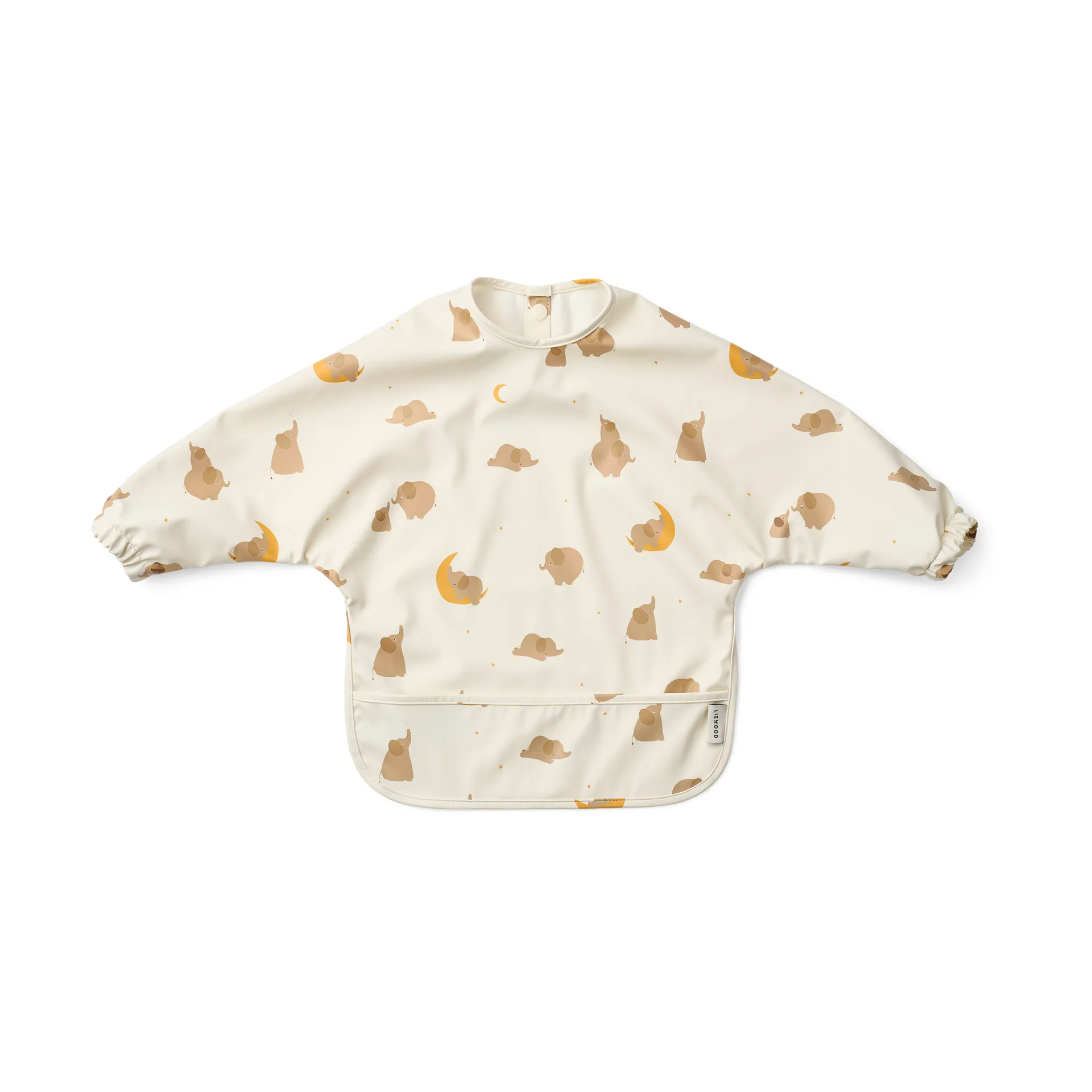 Śliniak z rękawami Merle, Elephant-Creme de la creme Liewood