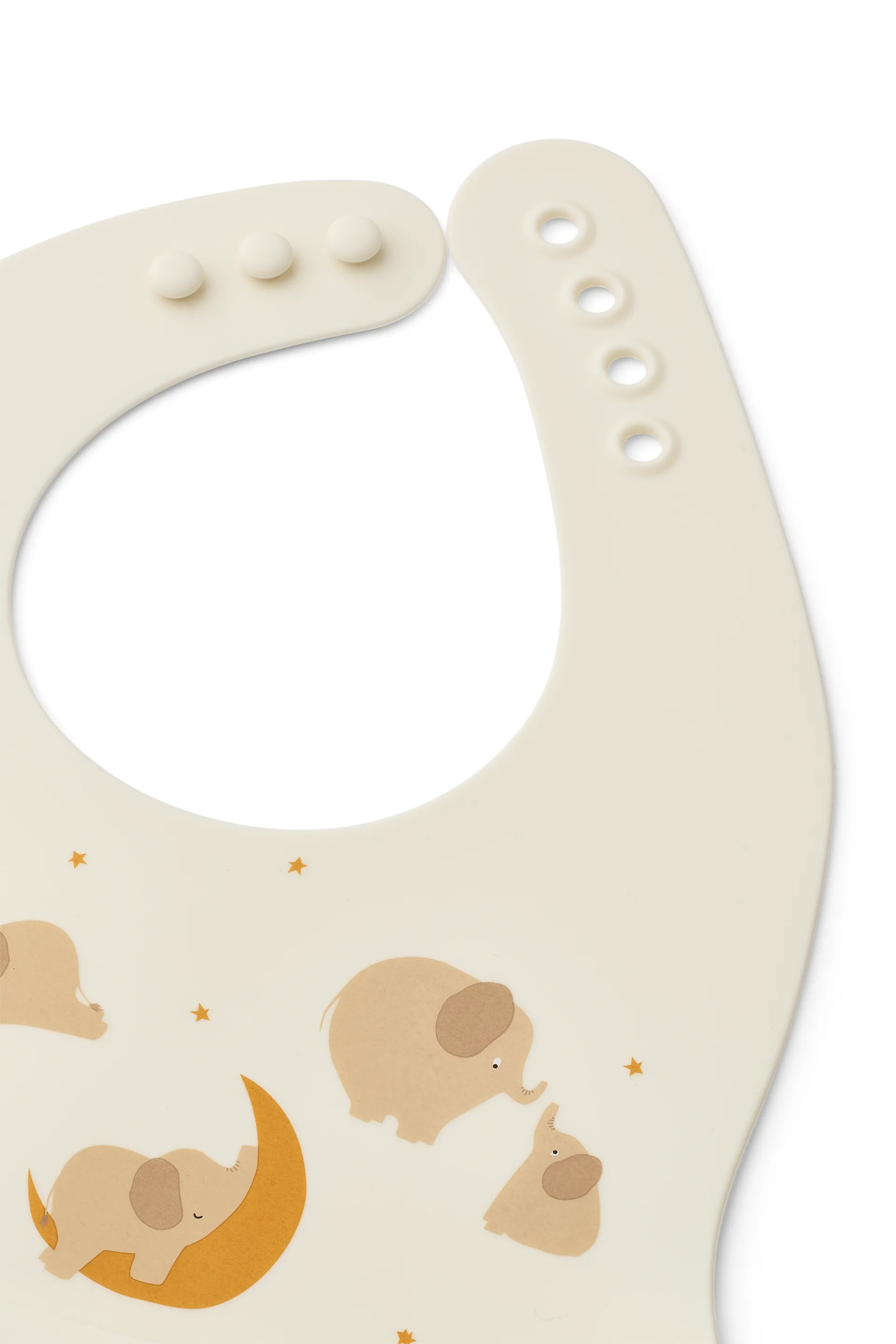 Śliniak ze wzorem Ember, 2 części, Elephant-Creme de la creme Liewood