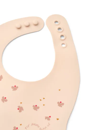 Śliniak ze wzorem Ember, 2 części - Mini Butterfly-apple blossom - Liewood