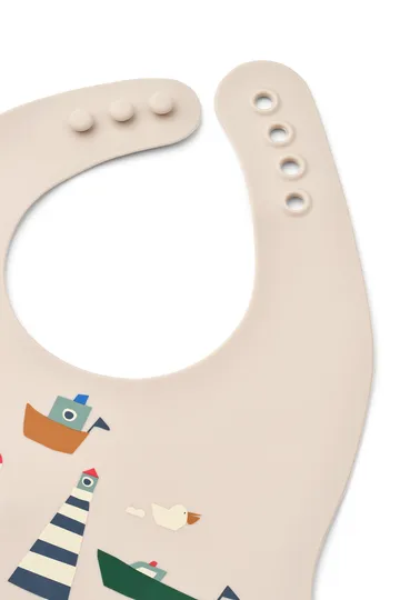 Śliniak ze wzorem Ember, 2 części - Sailing-sandy - Liewood