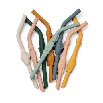 Słomki Carlson All Together 8 szt. - Yellow mellow multi mix - Liewood