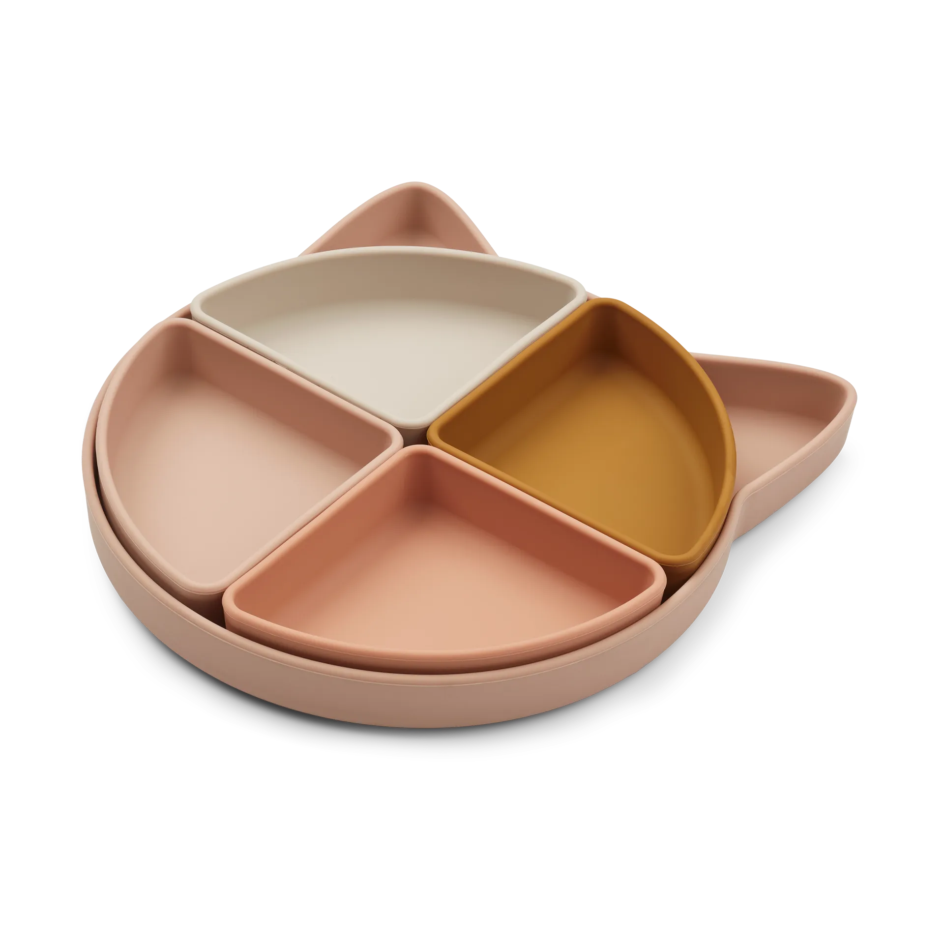 Talerz dziecięcy + 4 miski Arne, Cat rose multi mix Liewood