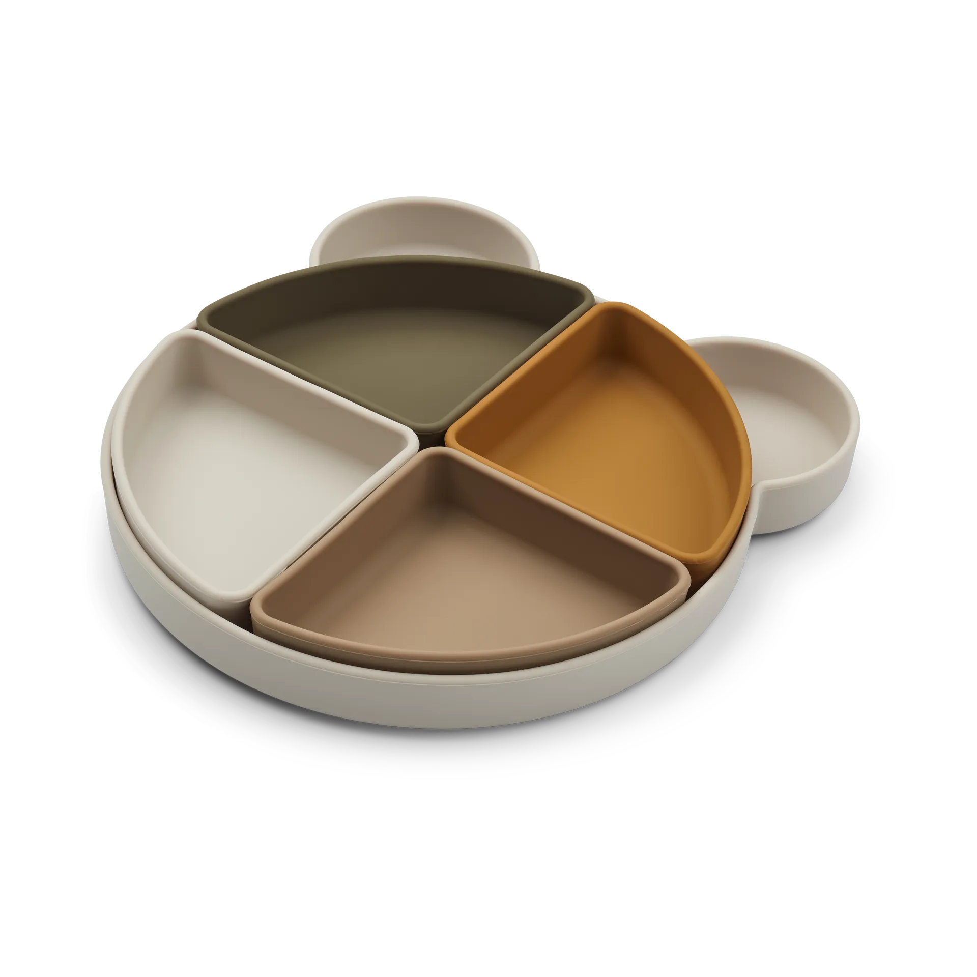 Talerz dziecięcy + 4 miski Arne, Mr bear sandy multi mix Liewood